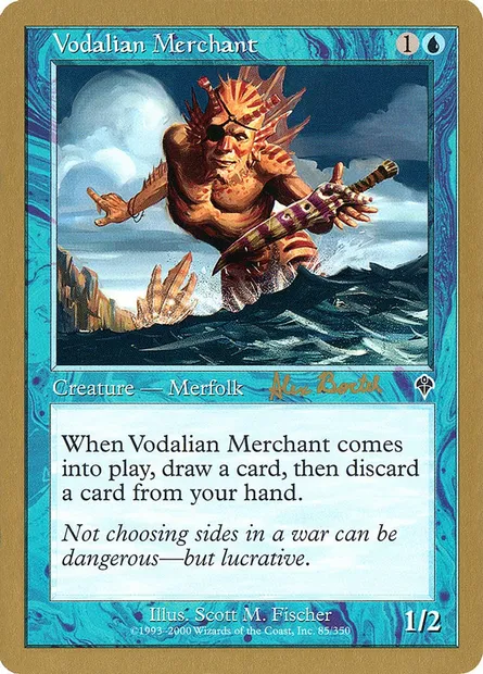Marchand vodalian, carte Magic WC01 ab85 — extension World Championship Decks 2001