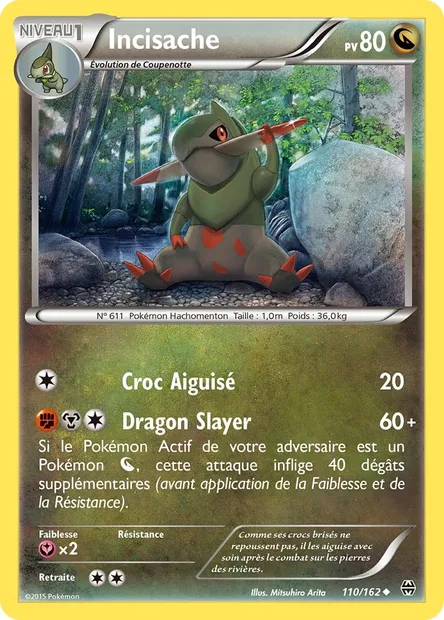 Incisache, carte Pokémon BKT 110 — extension Impulsion Turbo