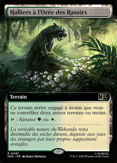 Halliers à l'Orée des Rasoirs, carte Magic MSC 487 — extension Marvel Super Heroes Commander