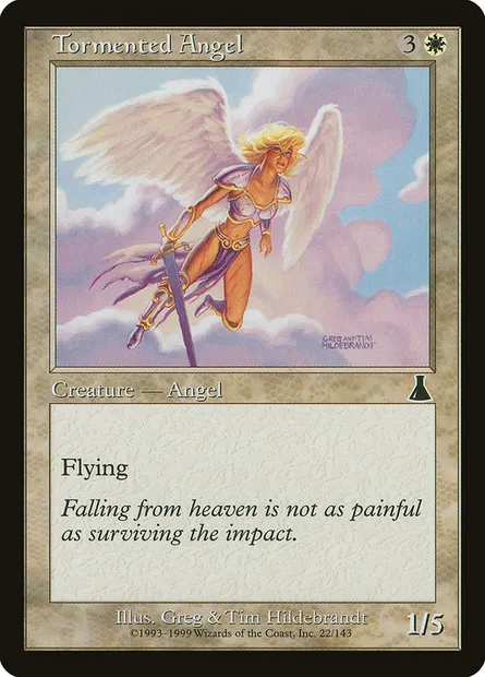 Tormented Angel, Magic card UDS 22 — Urza's Destiny set