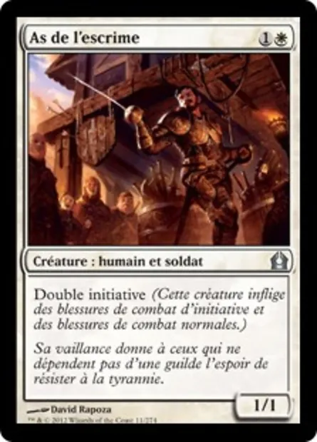 As de l'escrime, carte Magic RTR 11 — extension Retour à Ravnica