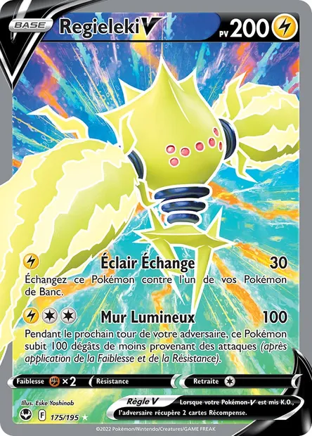 Regieleki V, carte Pokémon SIT 175 — extension Tempête Argentée