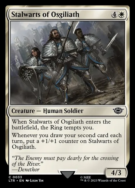 Stalwarts of Osgiliath, Magic card LTR 33 — The Lord of the Rings: Tales of Middle-earth set