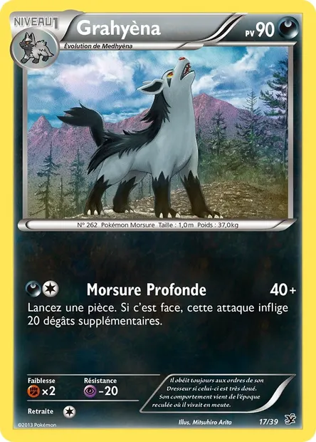 Grahyèna, carte Pokémon KSS 17 — extension Bienvenue à Kalos