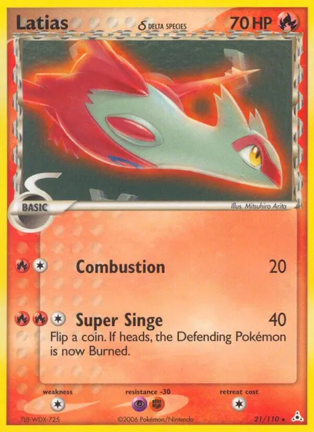 Latias δ, Pokémon card HP 21 — Holon Phantoms set