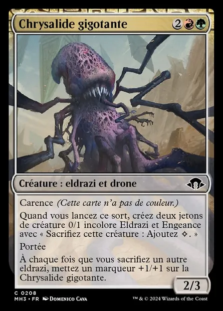 Chrysalide gigotante, carte Magic MH3 208 — extension Modern Horizons 3