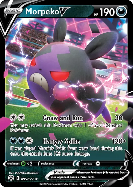 Morpeko V, Pokémon card BRS 095 — Brilliant Stars set