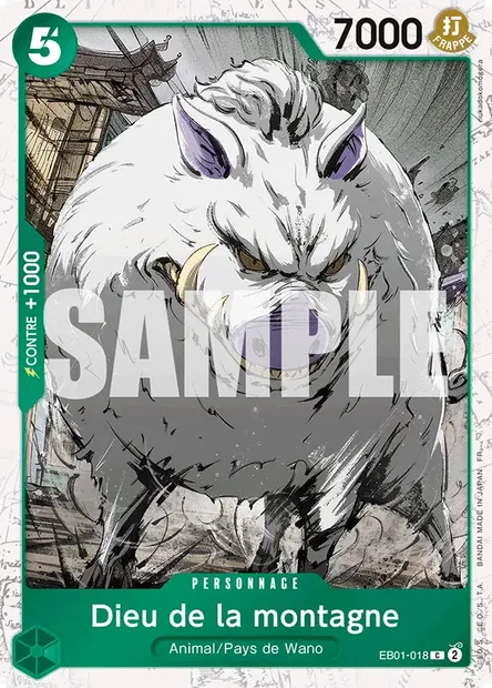 Dieu de la montagne, carte One Piece EB01-018 — extension MEMORIAL COLLECTION
