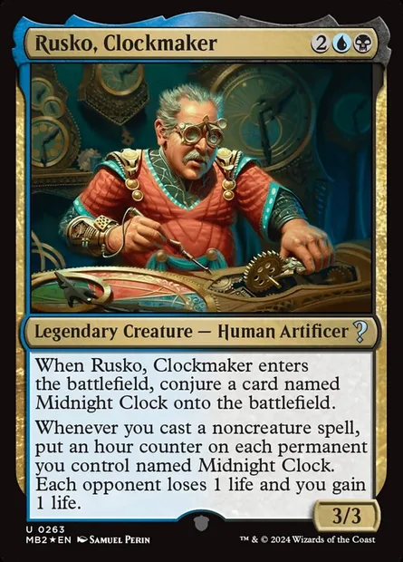 Rusko, Clockmaker, carte Magic MB2 263 — extension Mystery Booster 2