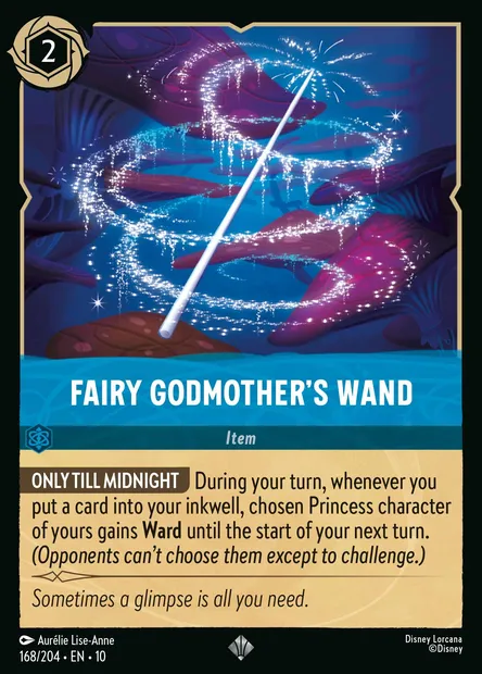 Fairy Godmother's Wand, Disney Lorcana card CH10-168 — Whispers in the Well set