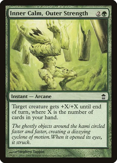 Inner Calm, Outer Strength, Magic card SOK 133 — Saviors of Kamigawa set