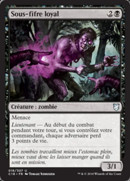 Sous-fifre loyal, carte Magic C18 16 — extension Commander 2018