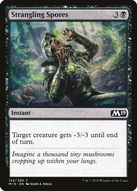 Strangling Spores, Magic card M19 122 — Core Set 2019 set