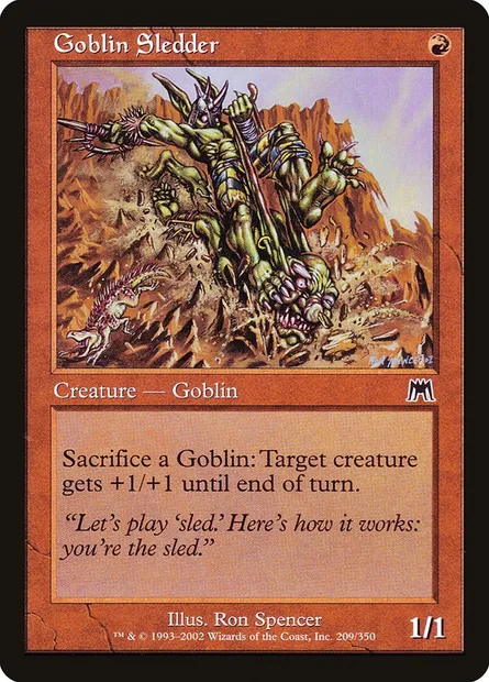 Goblin Sledder, Magic card ONS 209 — Onslaught set