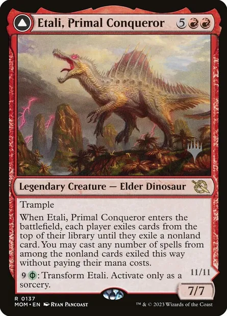 Etali, Primal Conqueror // Etali, Primal Sickness, Magic card PMOM 137p — March of the Machine Promos set