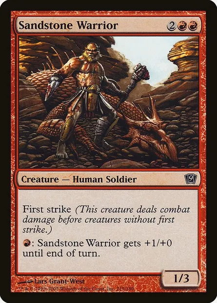 Sandstone Warrior, Magic card 9ED 215★ — Ninth Edition set