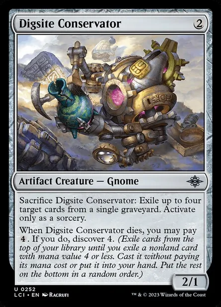 Digsite Conservator, Magic card LCI 252 — The Lost Caverns of Ixalan set