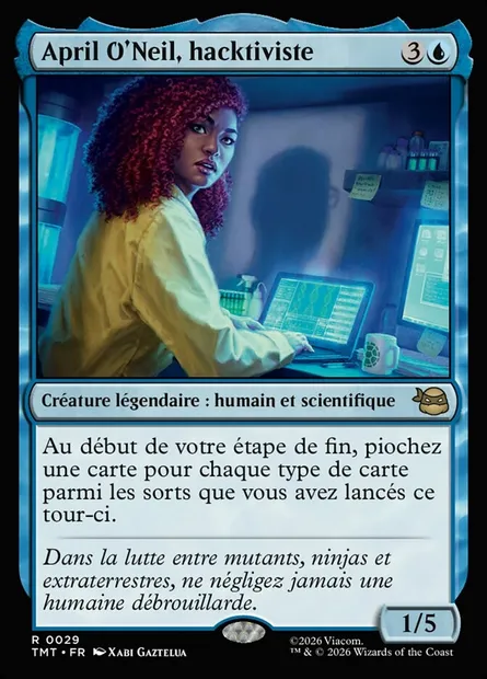 April O'Neil, hacktiviste, carte Magic TMT 29 — extension Teenage Mutant Ninja Turtles