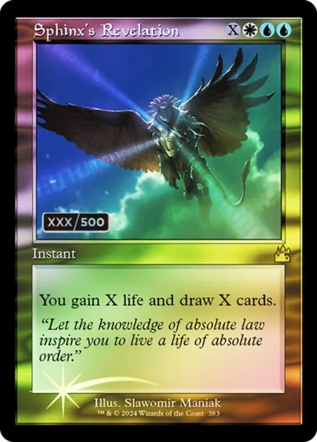 Révélation du sphinx, carte Magic RVR 383z — extension Ravnica Remastered