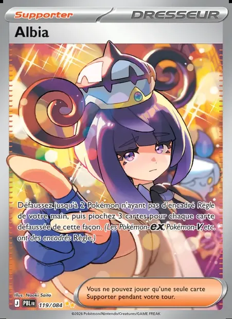 Albia, carte Pokémon PBL 119 — extension Nuit Noire