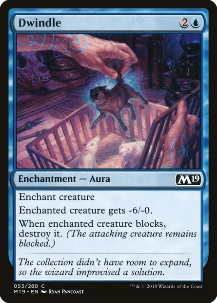 Dwindle, Magic card M19 53 — Core Set 2019 set