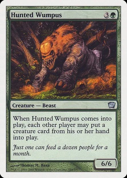 Hunted Wumpus, Magic card 9ED 248 — Ninth Edition set