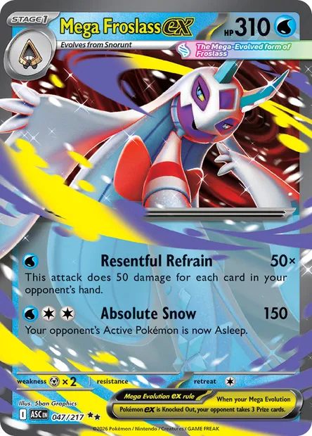 Mega Froslass ex, Pokémon card ASC 047 — Ascended Heroes set
