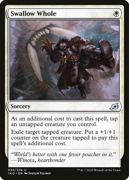 Swallow Whole, Magic card IKO 35 — Ikoria: Lair of Behemoths set