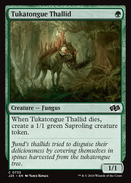 Tukatongue Thallid, Magic card J25 733 — Foundations Jumpstart set