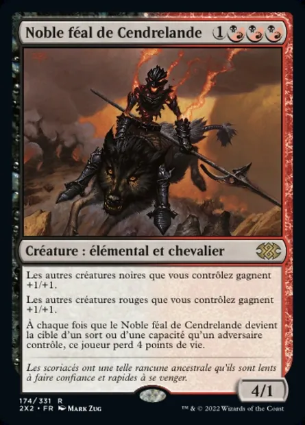 Noble féal de Cendrelande, carte Magic 2X2 174 — extension Double Masters 2022