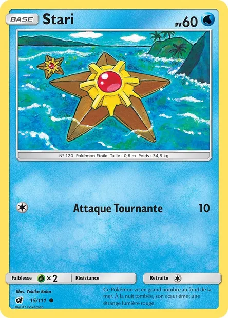 Stari, carte Pokémon CIN 15 — extension Invasion Carmin