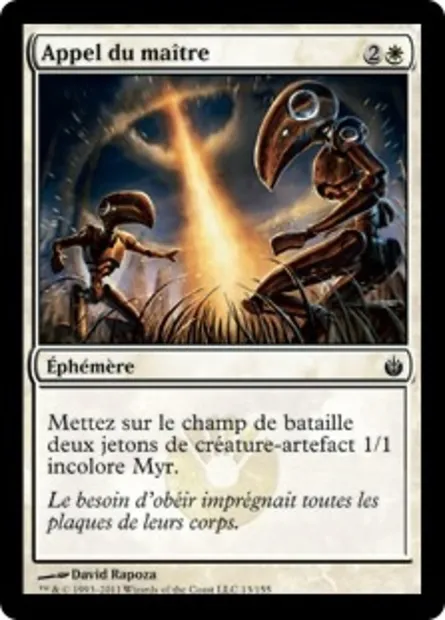 Appel du maître, carte Magic MBS 13 — extension Mirrodin assiégé
