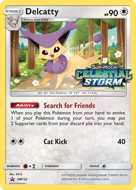Delcatty, Pokémon card SM 132 — SM Black Star Promos set