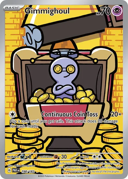Gimmighoul, Pokémon card PAR 198 — Paradox Rift set