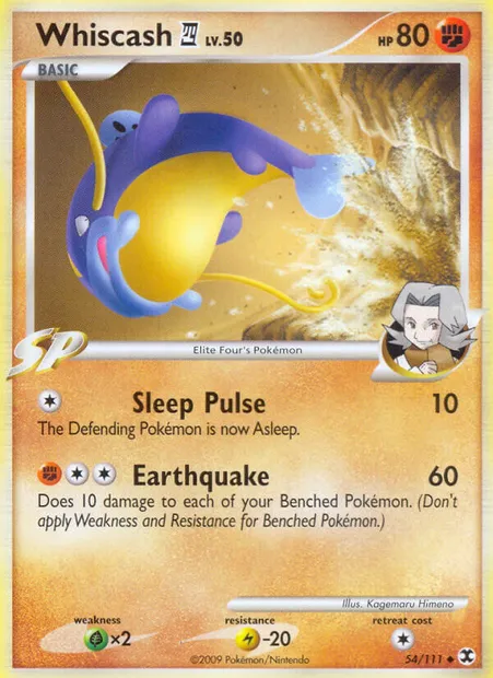 Whiscash E4, Pokémon card RR 54 — Rising Rivals set