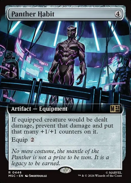 Panther Habit, Magic card MSC 446 — Marvel Super Heroes Commander set