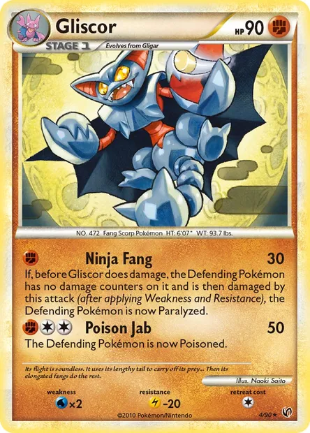 Gliscor, Pokémon card UD 4 — Undaunted set
