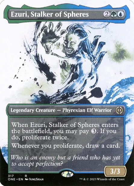 Ezuri, Stalker of Spheres, Magic card ONE 317 — Phyrexia: All Will Be One set