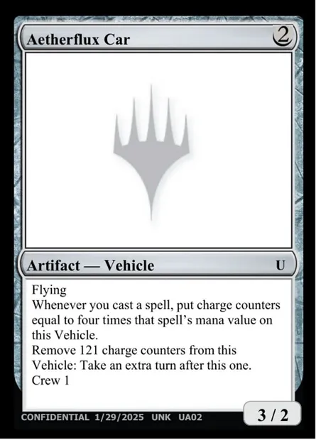 Aetherflux Car, Magic card UNK UA02c — Unknown Event set