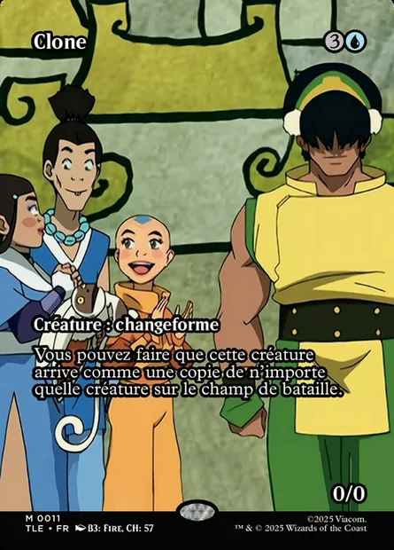 Clone, carte Magic TLE 11 — extension Avatar: The Last Airbender Eternal