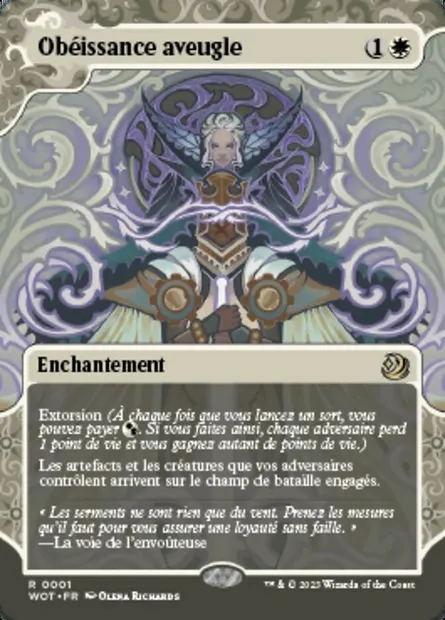 Obéissance aveugle, carte Magic WOT 1 — extension Wilds of Eldraine: Enchanting Tales