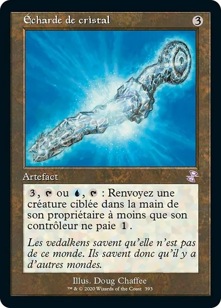 Écharde de cristal, carte Magic TSR 393 — extension Spirale Temporelle Remastered