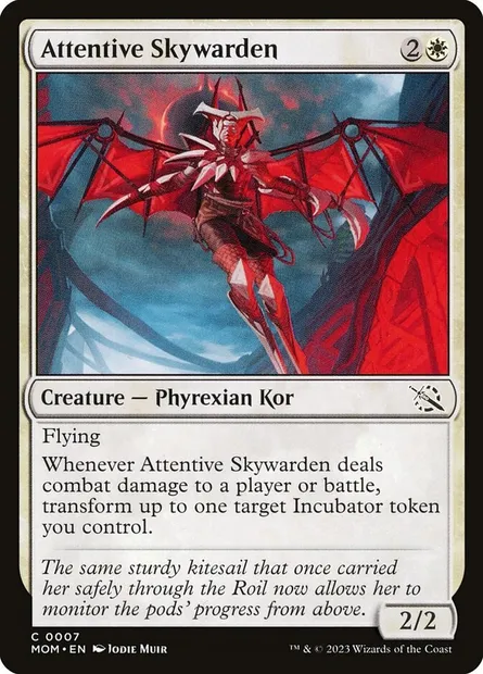 Attentive Skywarden, Magic card MOM 7 — March of the Machine set