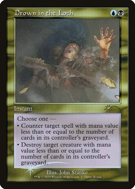 Noyade dans le loch, carte Magic PW23 4 — extension Wizards Play Network 2023