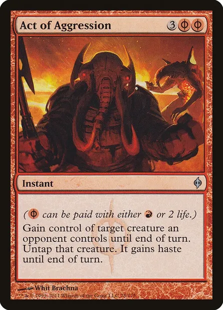 Act of Aggression, Magic card NPH 78 — New Phyrexia set