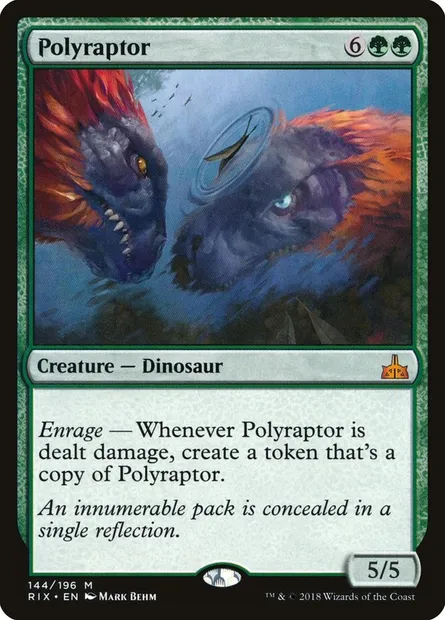 Polyraptor, Magic card RIX 144 — Rivals of Ixalan set