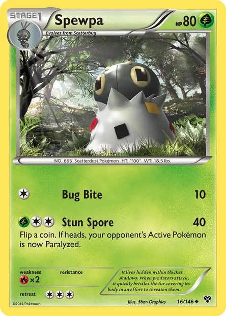 Spewpa, Pokémon card XY 16 — XY set