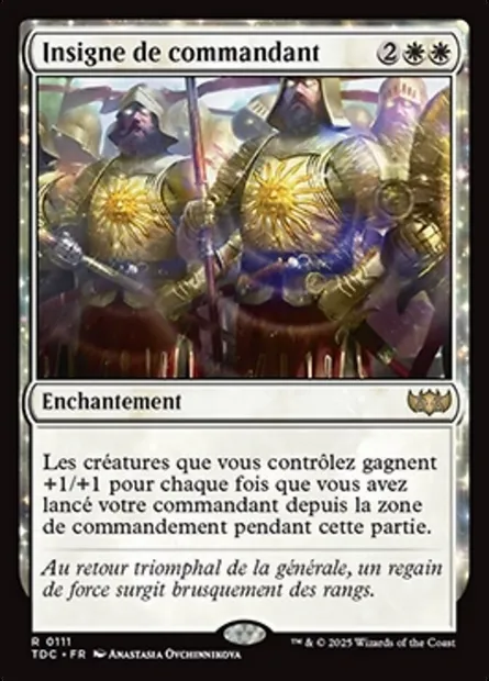 Insigne de commandant, carte Magic TDC 111 — extension Tarkir: Dragonstorm Commander