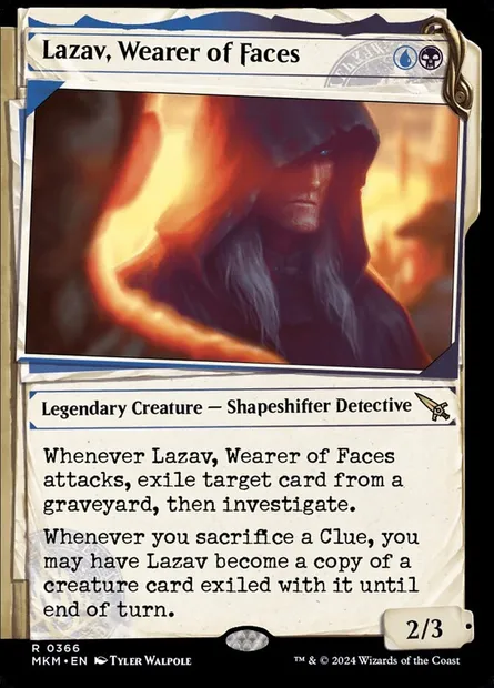 Lazav, Wearer of Faces, Magic card MKM 366 — Murders at Karlov Manor set