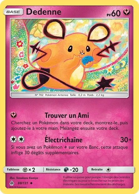 Dedenne, carte Pokémon FLI 88 — extension Lumière Interdite